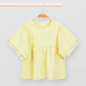 • Chloe • Little Girls short-sleeved jumper Top Yellow Size 14